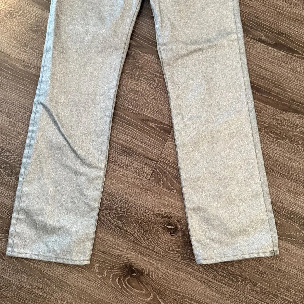 J. Crew Collection slouchy-straight jean in silver
